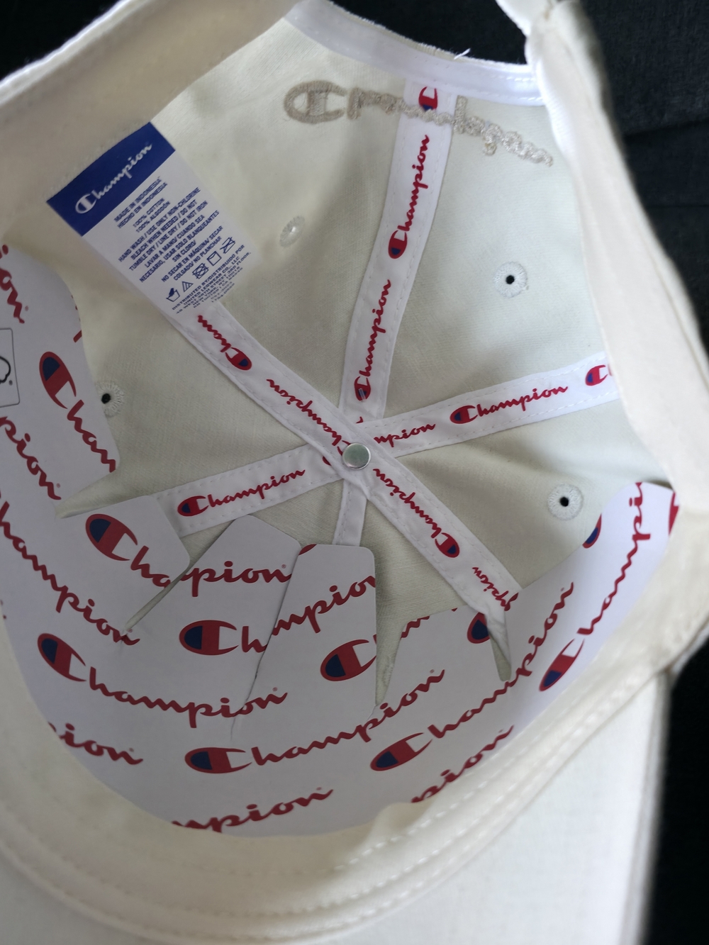 NWT Champion White New York Box Logo Dad Hat Adjustable Strapback - Picture 4 of 4